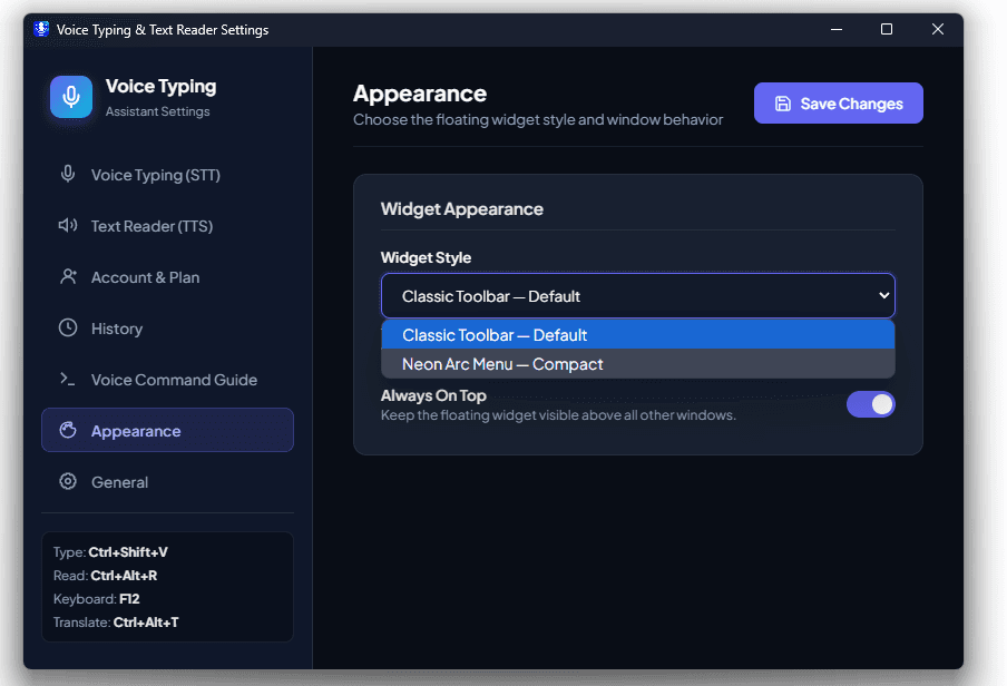Tarango Appearance Settings